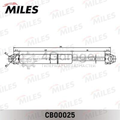 MILES CB00025 Газовая пружина капот