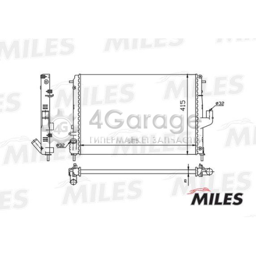 MILES ACRM037 Радиатор охлаждение двигателя