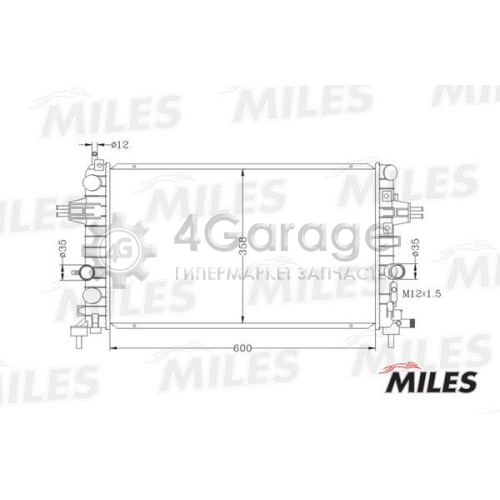 MILES ACRM031 Радиатор охлаждение двигателя