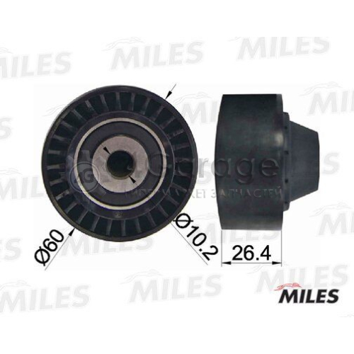 MILES AG03024 Паразитный / ведущий ролик поликлиновой ремень