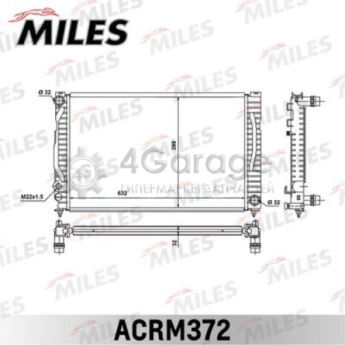 MILES ACRM372 Радиатор охлаждение двигателя