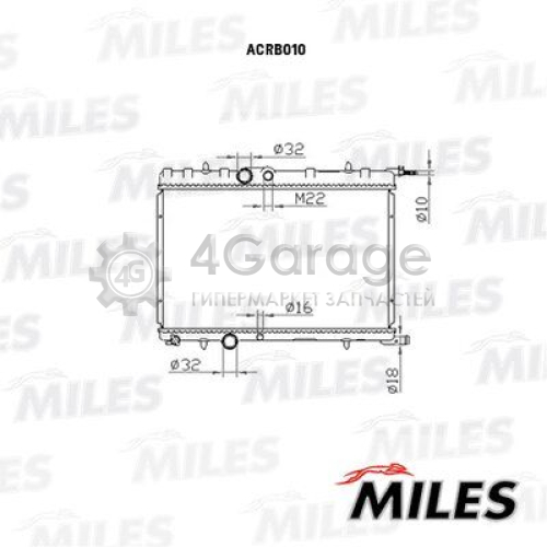 MILES ACRB010 Радиатор охлаждение двигателя