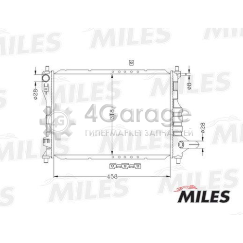 MILES ACRB047 Радиатор охлаждение двигателя