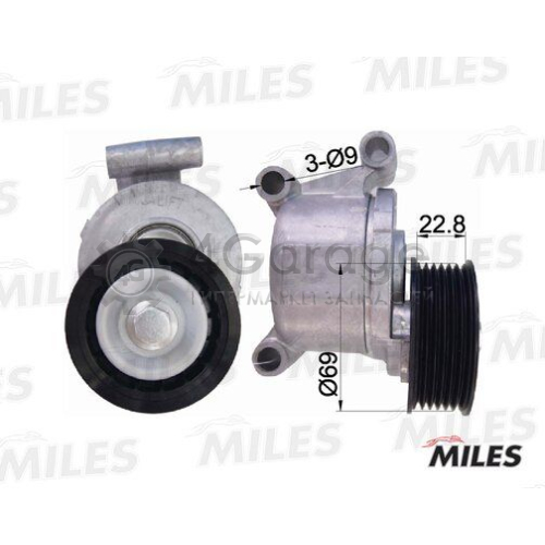 MILES AG00292 Натяжная планка поликлиновой ремень