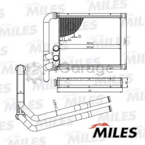 MILES ACHB025 Теплообменник отопление салона