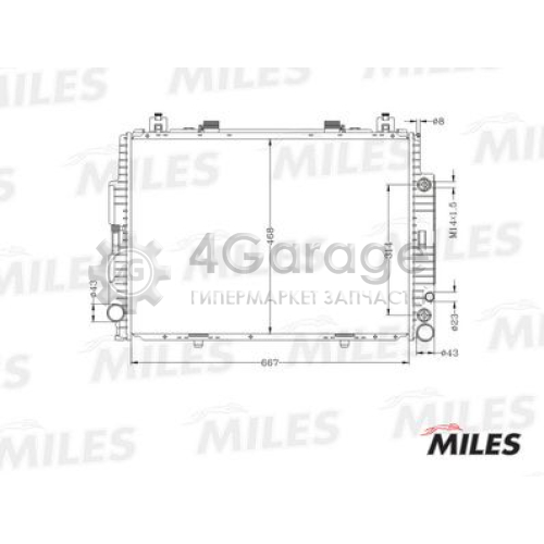 MILES ACRB345 Радиатор охлаждение двигателя