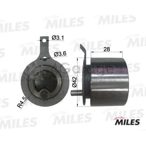 MILES AG02006 Натяжной ролик ремень ГРМ