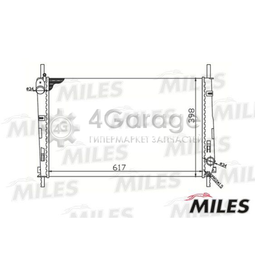 MILES ACRM078 Радиатор охлаждение двигателя