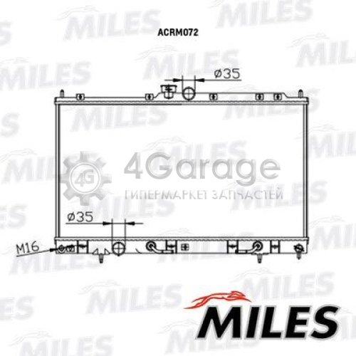 MILES ACRM072 Радиатор охлаждение двигателя