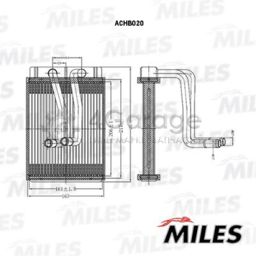 MILES ACHB020 Теплообменник отопление салона