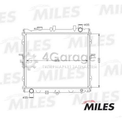 MILES ACRB029 Радиатор охлаждение двигателя