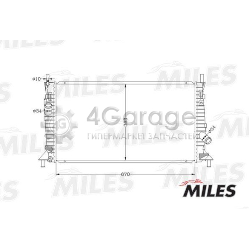 MILES ACRB014 Радиатор охлаждение двигателя