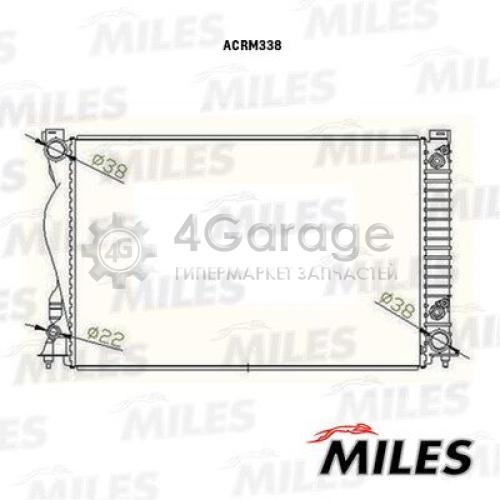 MILES ACRM338 Радиатор охлаждение двигателя