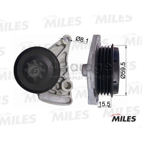 MILES AG00308 Натяжной ролик поликлиновой ремень