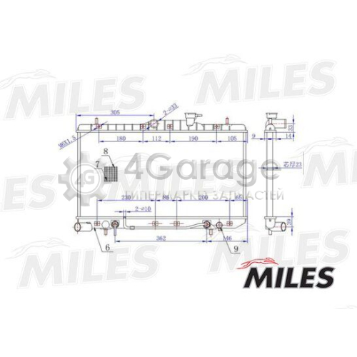 MILES ACRM066 Радиатор охлаждение двигателя