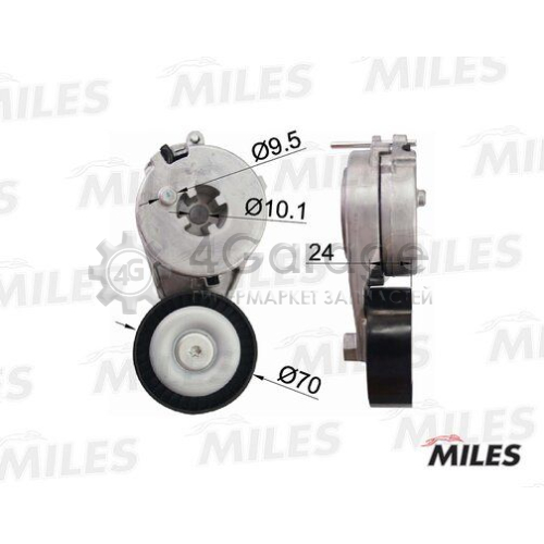 MILES AG00047 Натяжная планка поликлиновой ремень