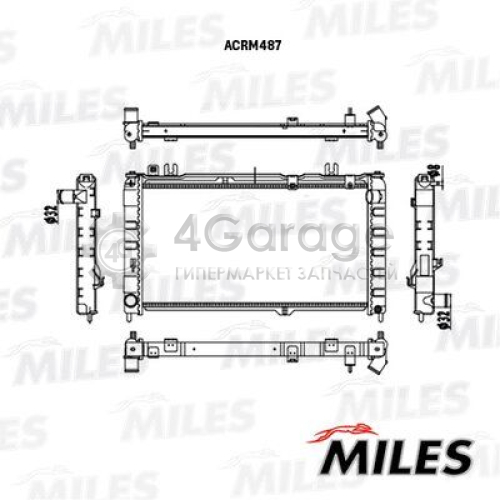 MILES ACRM487 Радиатор охлаждение двигателя