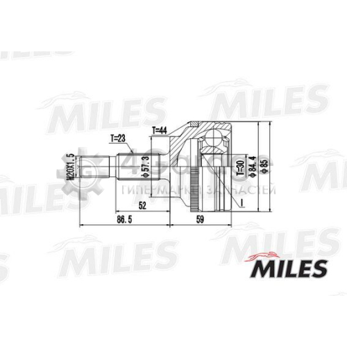 MILES GA20398 Шарнирный комплект приводной вал