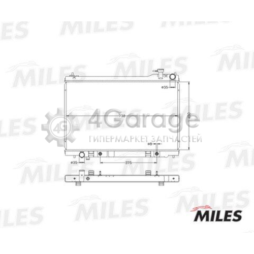 MILES ACRB145 Радиатор охлаждение двигателя