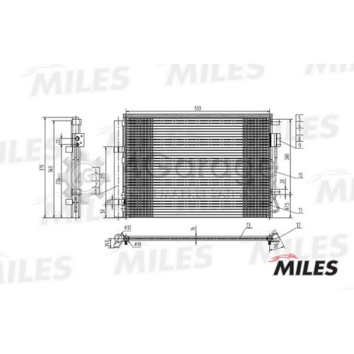 MILES ACCB002 Конденсатор кондиционер