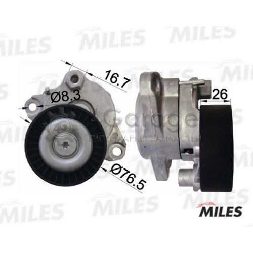 MILES AG00296 Натяжная планка поликлиновой ремень