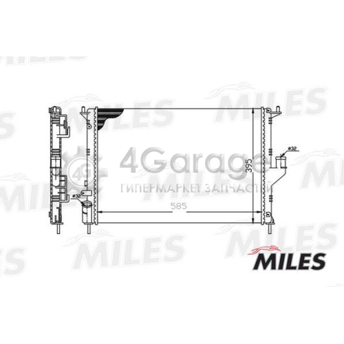 MILES ACRM003 Радиатор охлаждение двигателя