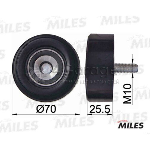 MILES AG03010 Паразитный / ведущий ролик поликлиновой ремень