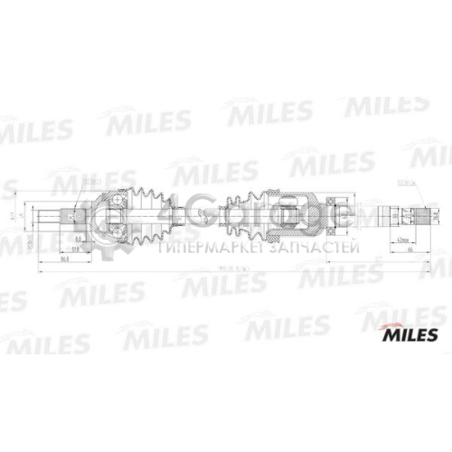 MILES GC02117 Приводной вал