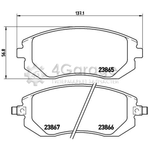 BREMBO P78013 Комплект тормозных колодок дисковый тормоз