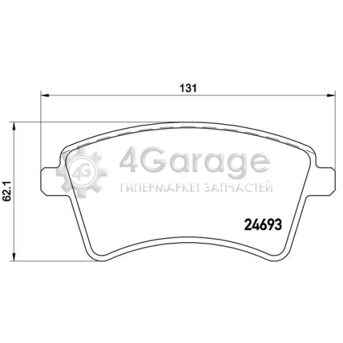 Комплект тормозных колодок дисковый тормоз BREMBO P68044 в Ростове-на-Дону