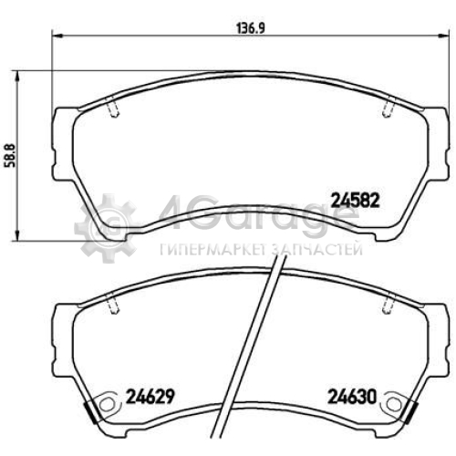 Комплект тормозных колодок дисковый тормоз BREMBO P49039 в Ростове-на-Дону