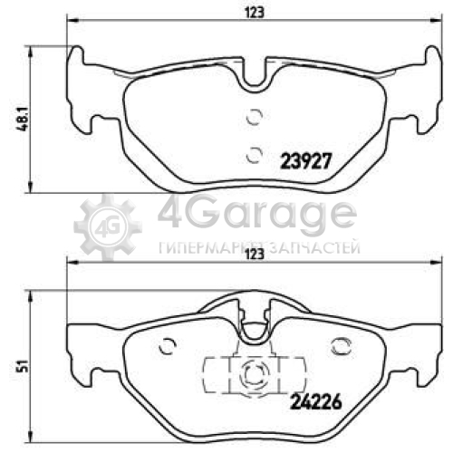 Комплект тормозных колодок дисковый тормоз BREMBO P06038 в Ростове-на-Дону