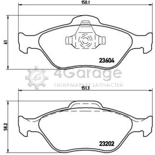 BREMBO P24055 Комплект тормозных колодок дисковый тормоз в Красноярске