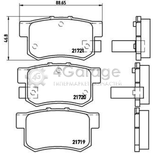 BREMBO P28022 Комплект тормозных колодок дисковый тормоз