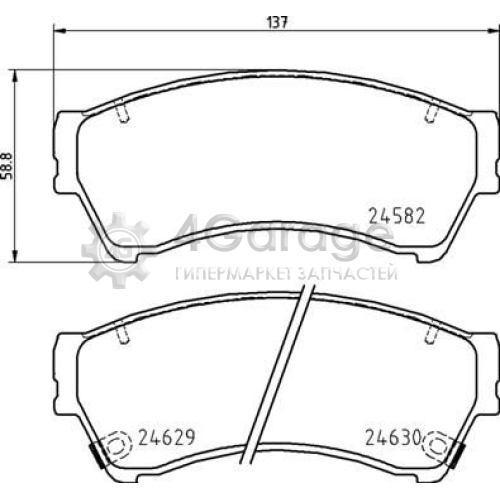 Комплект тормозных колодок дисковый тормоз BREMBO P49060 в Москве