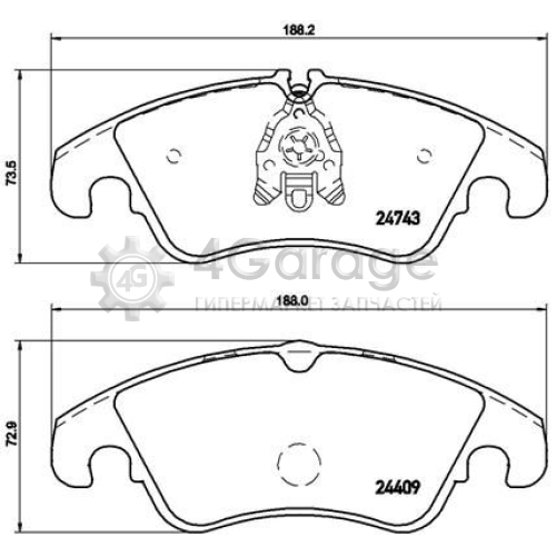 BREMBO P85098 Комплект тормозных колодок дисковый тормоз