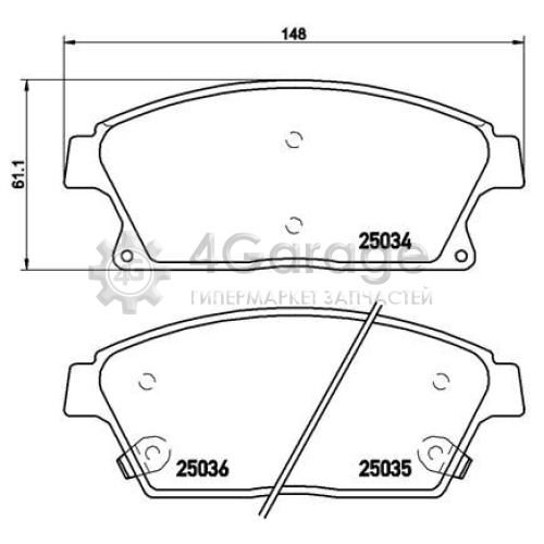 BREMBO P59077 Комплект тормозных колодок дисковый тормоз