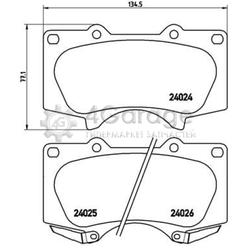 BREMBO P83066 Комплект тормозных колодок дисковый тормоз