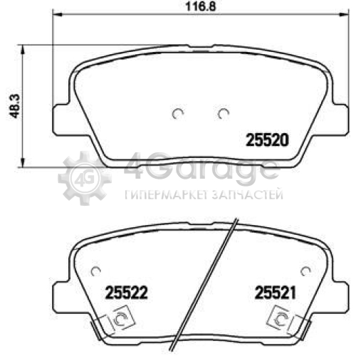 BREMBO P30063 Комплект тормозных колодок дисковый тормоз