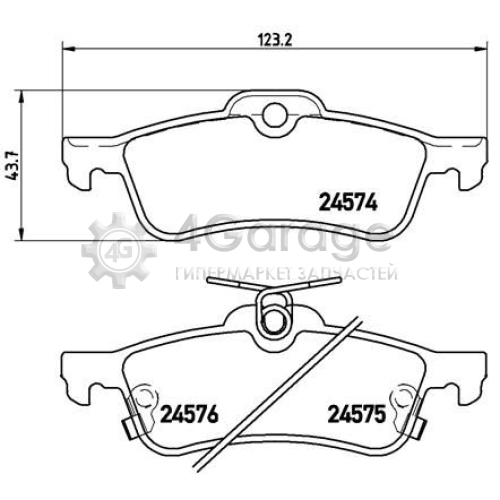 Комплект тормозных колодок дисковый тормоз BREMBO P83087 в Ростове-на-Дону