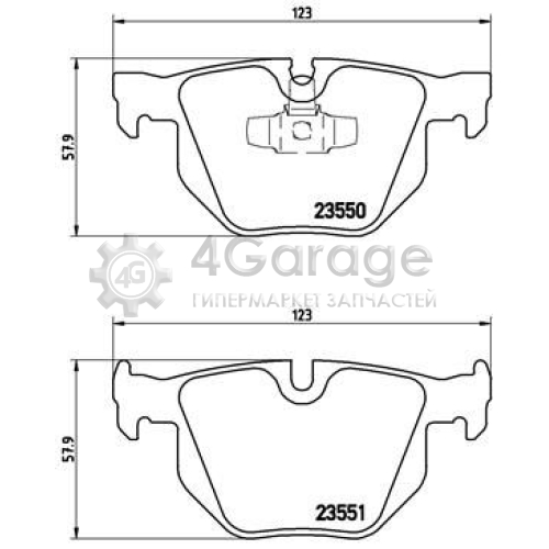 Комплект тормозных колодок дисковый тормоз BREMBO P06039 в Ростове-на-Дону