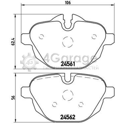 BREMBO P06064 Комплект тормозных колодок дисковый тормоз