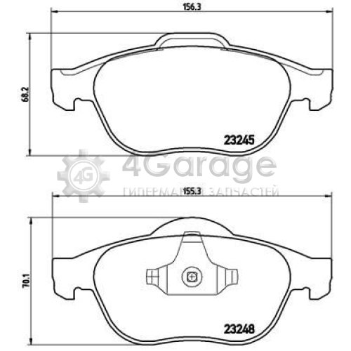 Комплект тормозных колодок дисковый тормоз BREMBO P68032 в Москве