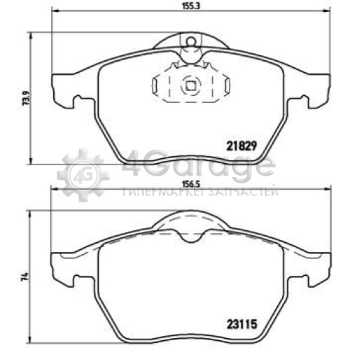 Комплект тормозных колодок дисковый тормоз BREMBO P59022 в Нижнем Новгороде