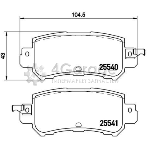 BREMBO P49047 Комплект тормозных колодок дисковый тормоз