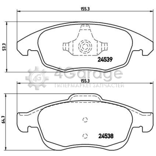 BREMBO P61083 Комплект тормозных колодок дисковый тормоз