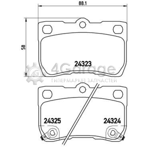 BREMBO P83073 Комплект тормозных колодок дисковый тормоз в Красноярске