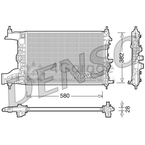 DENSO DRM20096 Радиатор охлаждение двигателя