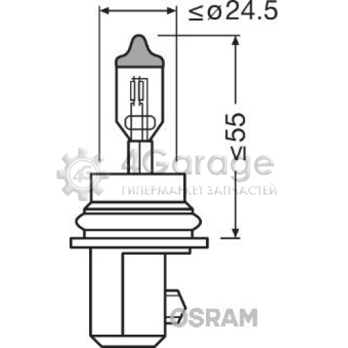 OSRAM 9007 Лампа накаливания фара дальнего света ORIGINAL