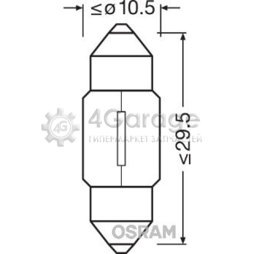 OSRAM 6438 Лампа накаливания oсвещение салона ORIGINAL